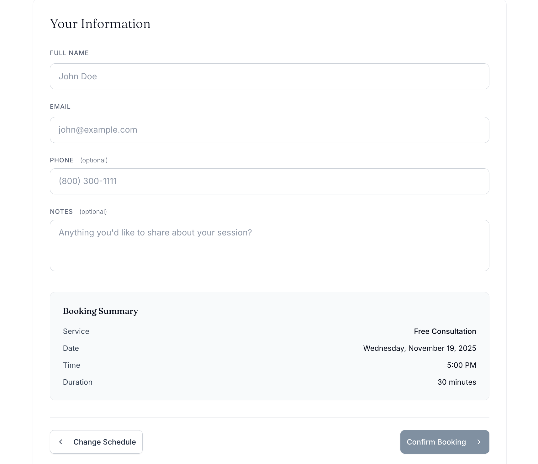 Contact form